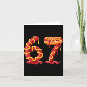 Tarjeta 67 humor de hot dog para foodies diversión de vera