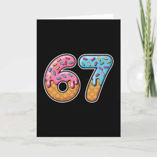 Tarjeta 67 Ice Cream Drip Meme Funny Six Seven Gen Alpha S