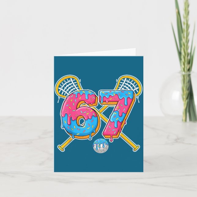 Tarjeta 67 Ice Cream Drip Meme Gen Alpha Slang Lacrosse Sr (Anverso)