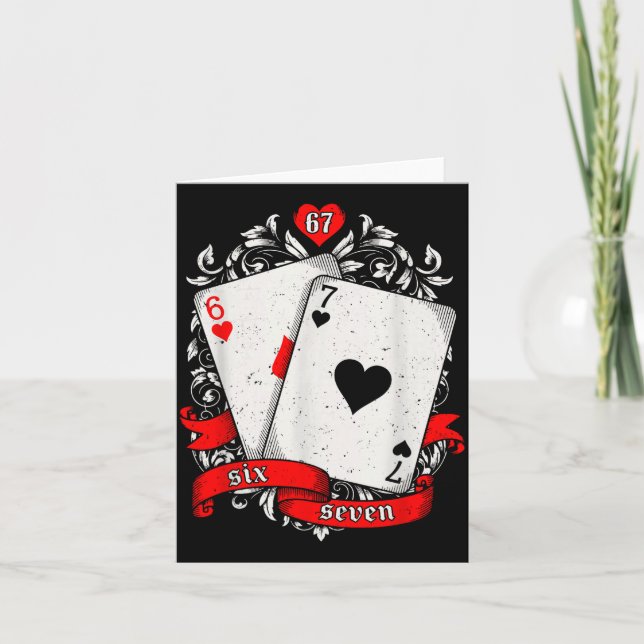 Tarjeta 67 Ker Meme Card Art Lucky Hand Retro Aesthetic De (Anverso)