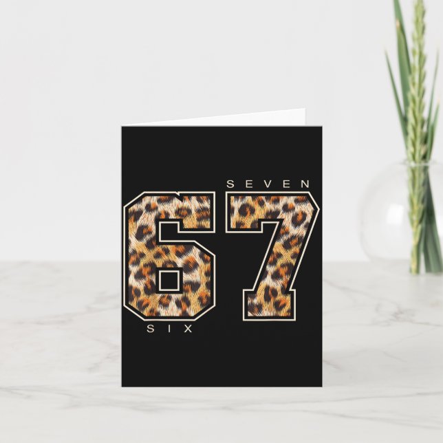 Tarjeta 67 Leopard Pattern Retro Sixty Seven Animal Skin S (Anverso)