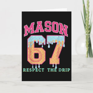 Tarjeta 67 Mason Helado Béisbol Goteo Respetar El Goteo 