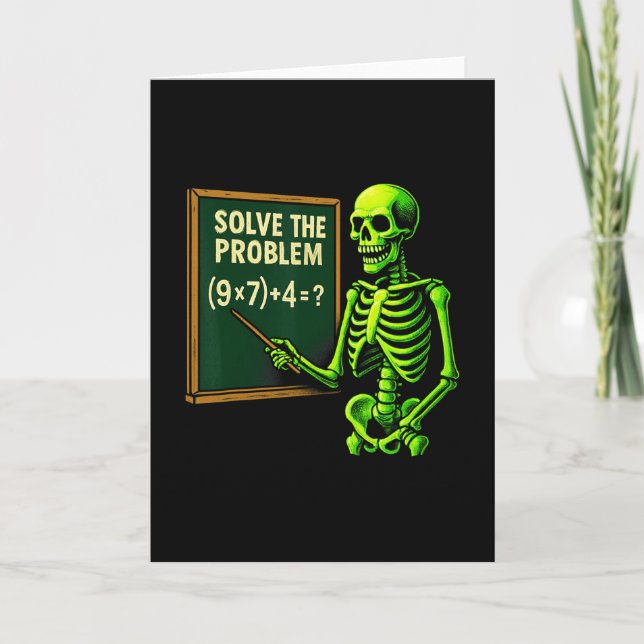 Tarjeta 67 Math Halloween Skeleton Meme For Teachers And S (Anverso)