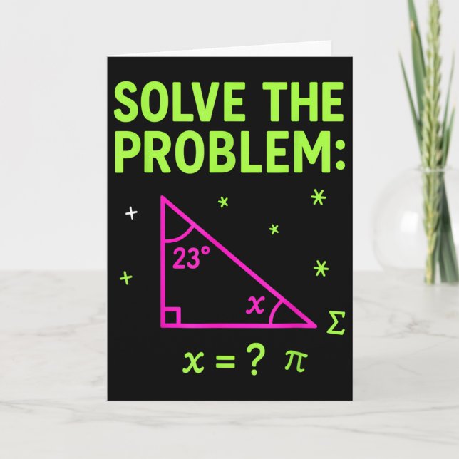 Tarjeta 67 Math Meme Solve The Problem Funny Teachers Stud (Anverso)