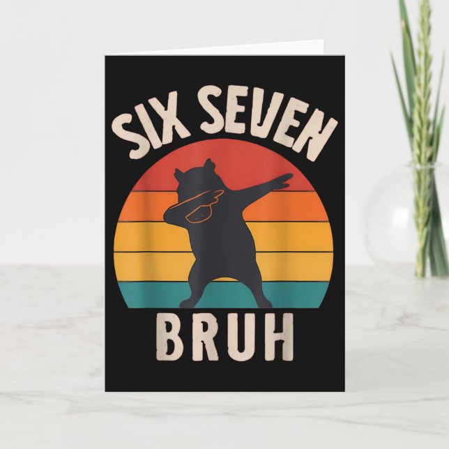 Tarjeta 67 Meme 6 7 Dabbing Capyra Seis Siete Bruh Diverti (Anverso)