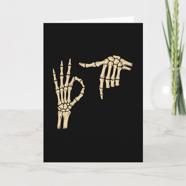 Tarjeta 67 Meme 6 7 Skeleton Halloween Six Seven Gen Alpha (Anverso)