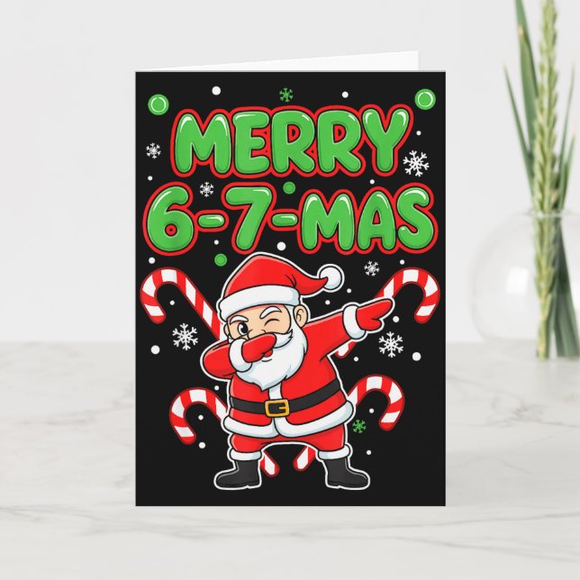 Tarjeta 67 Meme Alfa Gen Argot Feliz 6-7-mas Santa Cristo (Anverso)