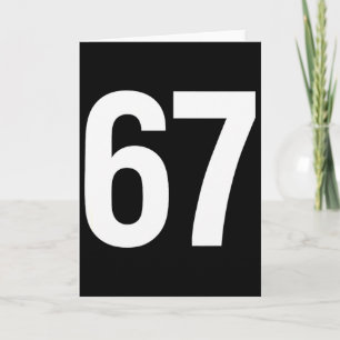 Tarjeta 67 Meme Alpha Gen-z Aura Estilo Energía 