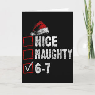 Tarjeta 67 Meme Bonito Travieso 67 Navideño Divertido Chic