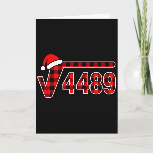 Tarjeta 67 Meme Christmas Square Root 4489 Six Seven Math  (Anverso)