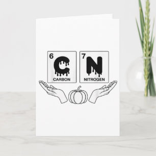 Tarjeta 67 Meme Ciencia Química Arte de Calabaza Divertido