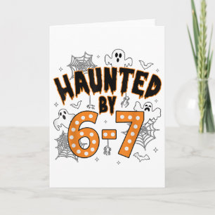 Tarjeta 67 Meme de Halloween Embrujado- Fantasma y Calabaz