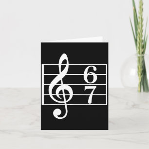 Tarjeta 67 Meme de música jerga Seis Siete Profesor de mús