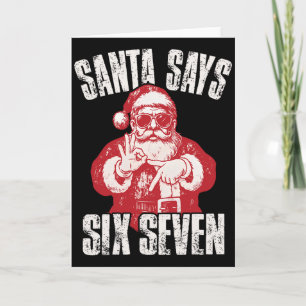 Tarjeta 67 Meme Divertido Seis Siete Navidad 6-7 Meme Sant