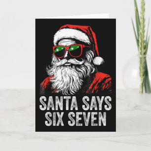 Tarjeta 67 Meme Divertido Seis Siete Navidad 6-7 Meme Sant