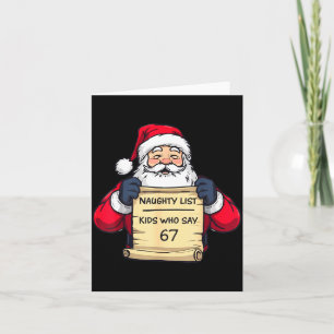 Tarjeta 67 Meme Divertido Seis Siete Navidad Para Hombres