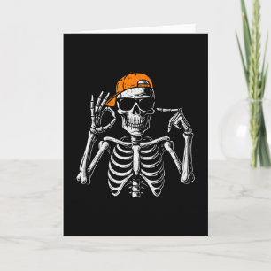 Tarjeta 67 Meme Esqueleto Tendencia Halloween Divertido Se