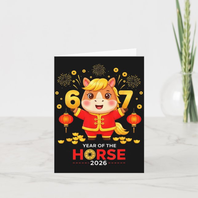Tarjeta 67 Meme Funny Chinese New Year 2026 Year Of The Ho (Anverso)
