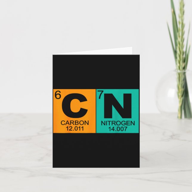 Tarjeta 67 Meme Funny Science Teacher Periodic Table Retro (Anverso)