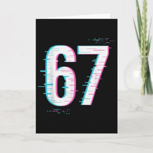 Tarjeta 67 Meme Glitch-core 67 Señal Digital Cargando Toda