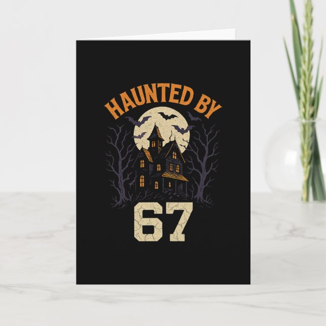Tarjeta 67 Meme Halloween Costume Haunted  (Anverso)