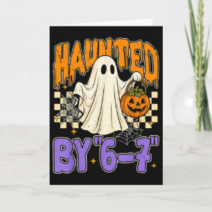 Tarjeta 67 Meme Halloween Embrujado- Fantasma y Calabaza D