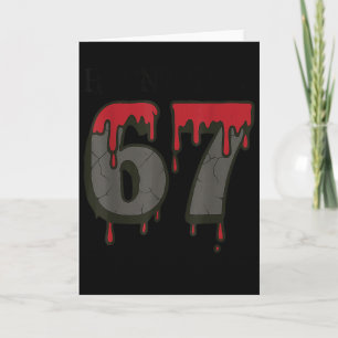 Tarjeta 67 Meme Halloween Embrujado Soky - Six Seven Gen A