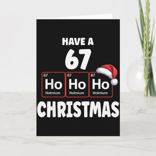 Tarjeta 67 Meme Ho Ho Ho Holmio Elemento Químico 67 Peri (Anverso)