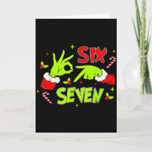 Tarjeta 67 Meme Humor 6 7 Divertido Seis Siete Navidad