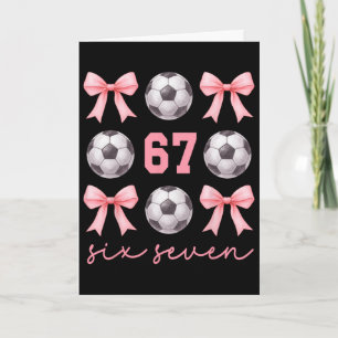 Tarjeta 67 Meme Mamá de Fútbol Hermana Coqueta Lazos Rosa