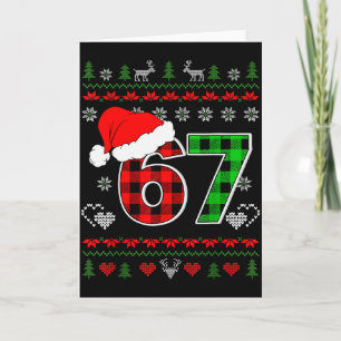 Tarjeta 67 Meme Navidad Seis Siete Xmas Suéter Feo Hombres