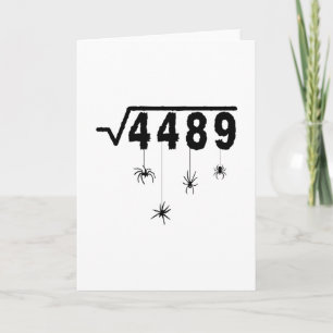 Tarjeta 67 Meme profesor de matemáticas 6 7 Halloween arañ