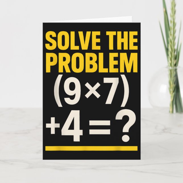 Tarjeta 67 Meme profesor de matemáticas divertido escuela  (Anverso)