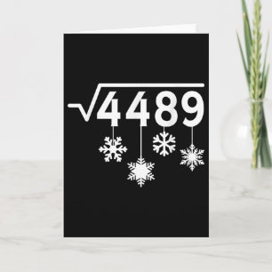 Tarjeta 67 Meme profesor de matemáticas Navidad copos de n
