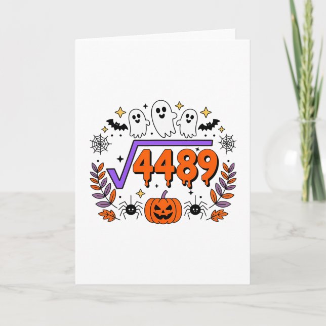 Tarjeta 67 Meme Raíz Cuadrada 4489 Adolescente Seis Siete  (Anverso)