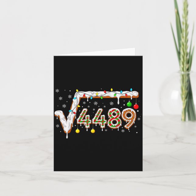 Tarjeta 67 Meme Raíz Cuadrada 4489 Argot Profesor de Matem (Anverso)