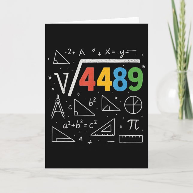 Tarjeta 67 Meme Raíz Cuadrada 4489 Jerga Seis Siete Profes (Anverso)