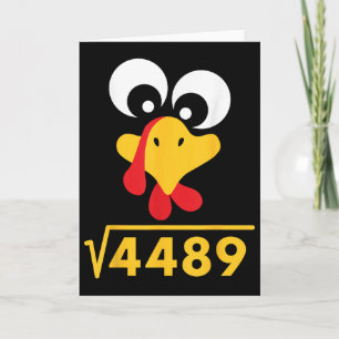 Tarjeta 67 Meme Raíz Cuadrada 4489 Pavo Día de Acción de G