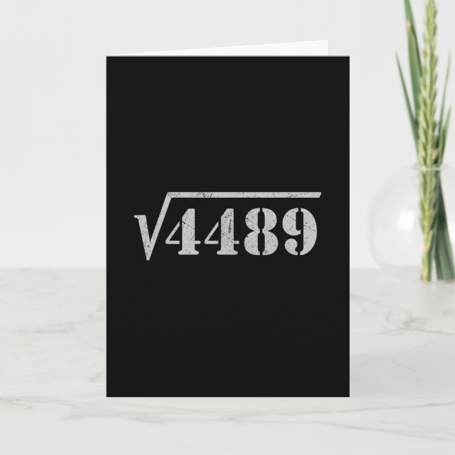 Tarjeta 67 Meme Raíz Cuadrada 4489 Slang Math 6 7 Retro Ho (Anverso)
