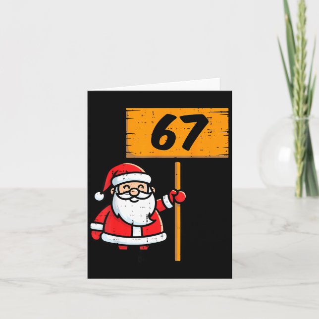 Tarjeta 67 Meme Santa Funny Christmas 6 7 Xmas Boys Teen K (Anverso)