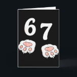 Tarjeta 67 Meme Seis Siete 6 7 Camiseta Meme Gato Divertid<br><div class="desc">67 Meme Seis Siete 6 7 Camiseta Meme Gato Divertido 67</div>