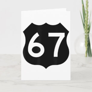 Tarjeta 67 Meme Seis Siete 6-7 Chiste Divertido de Interne