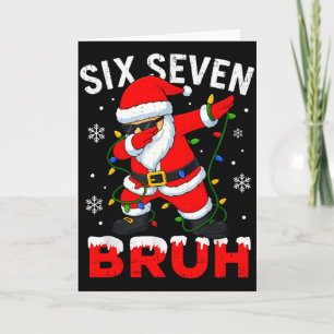 Tarjeta 67 Meme Seis Siete Bruh Dabbing Santa Divertido Ch