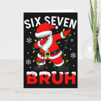 Tarjeta 67 Meme Seis Siete Bruh Dabbing Santa Divertido Ch