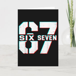 Tarjeta 67 Meme Seis Siete Divertido 6 7 Lenguaje Informal