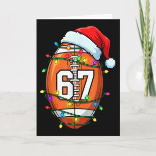 Tarjeta 67 Meme Seis Siete Fútbol Santa Divertida Navidad
