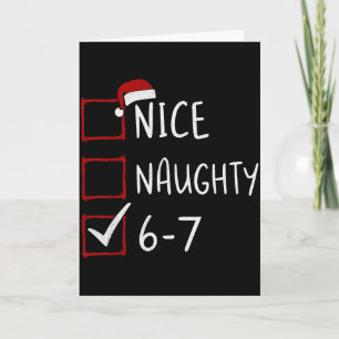 Tarjeta 67 Meme Seis Siete Hombres Chicos Navidad 6-7 Meme
