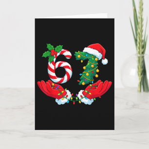 Tarjeta 67 Meme Seis Siete Meme Divertido De Navidad Argot