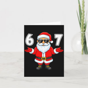 Tarjeta 67 Meme Seis Siete Número 6 7 Divertido Santa Navi