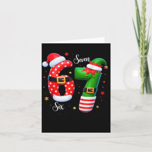 Tarjeta 67 Meme Seis Siete Para Niños Mujeres Hombres Niño